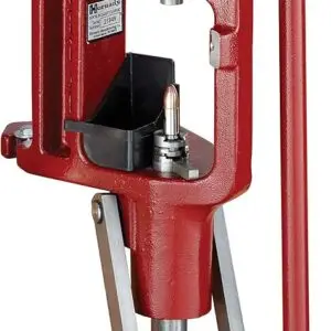 This is an image of the Hornady Classic Reloading Press. It is a single stage press used for reloading centrefire ammunition for firearms. This is used to precisely load pistol and rifle ammuntion for hunting and target shooting.